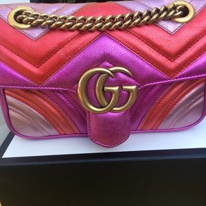 Authentic mini Marmont Gucci bag .